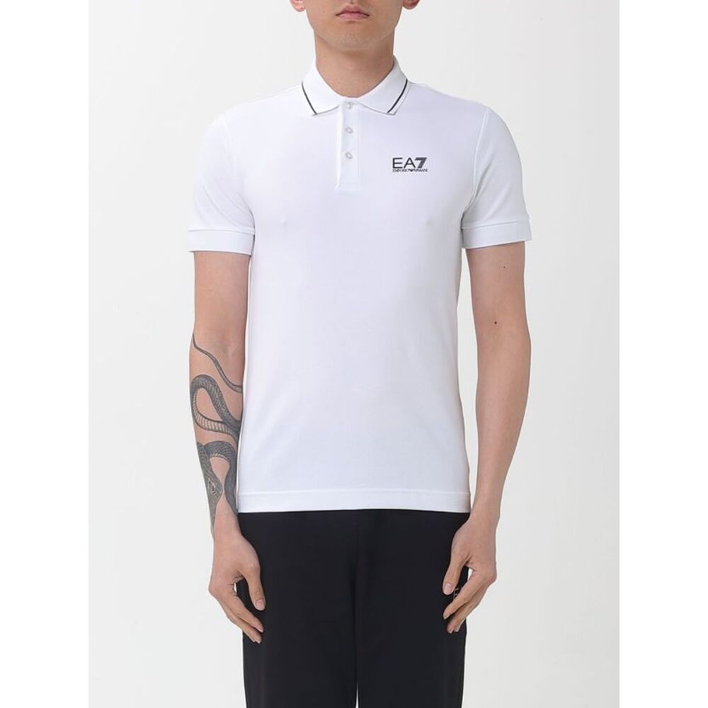 Ea7 Men Cotton Polo Shirt With Logo Ea7